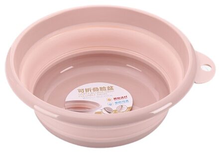 Outdoor Draagbare Vouwen voetenbad Bassin Opvouwbare Plastic Emmer Reizen Wastafel Camping Keuken Huishoudelijke Artikelen Vaten kleine maat roze