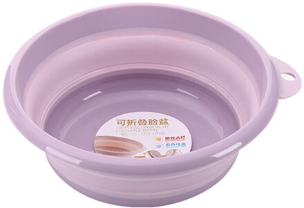 Outdoor Draagbare Vouwen voetenbad Bassin Opvouwbare Plastic Emmer Reizen Wastafel Camping Keuken Huishoudelijke Artikelen Vaten medium Size paars