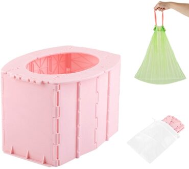 Outdoor Draagbare Vouwen Wc Urinoir Mobiele Potje Voor Kid Kinderen Reizen X5QF roze