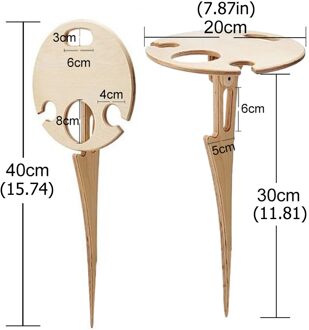Outdoor Draagbare Wijn Tafel Met Opvouwbare Ronde Desktop Mini Houten Picknicktafel Te Dragen Decoratie Voor Thuis