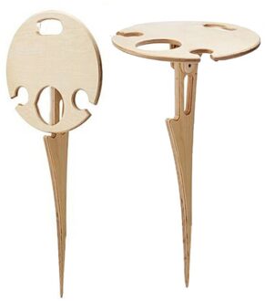 Outdoor Draagbare Wijn Tafel Opvouwbare Ronde Desktop Mini Houten Picknick Carry Camping Mesa Plegable Tuinmeubelen Sets