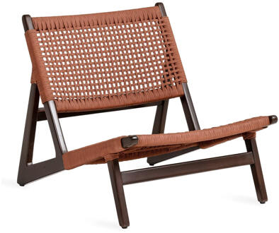 Outdoor Fauteuil 'Kuwana' Espresso Teakhout, kleur Cinnamon
