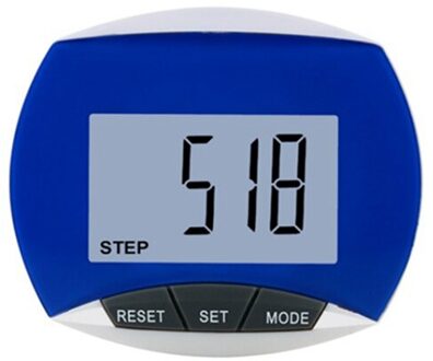 Outdoor Fitness Running Walking Digitale Stappenteller Waterdichte Draagbare Sport Digitale Stappenteller Stap Beweging Calorieën Teller blauw