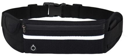 Outdoor Fitness Sporttas Mannen En Vrouwen Persoonlijke Taille Zak Ultra-Dunne Mobiele Telefoon Tas Onzichtbare Running tas zwarte kleur