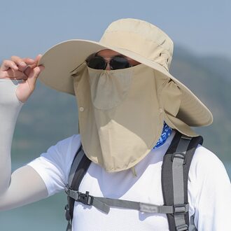 Outdoor Flap Cap bescherming voor nek en gezicht Brede Rand Zonnescherm Winddicht Sneldrogend Visser Emmer Hoed Voor Wandelen vissen