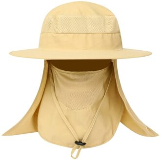 Outdoor Flap Cap Draagbare Zonnescherm Mond Hals Cover Zonnehoed Sportkleding Accessoires Met Kinband Gs Hs QJ2239K