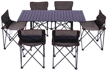 Outdoor Folding Table Chair Camping Aluminium Alloy Picnic Table Waterproof Ultra-light Durable Folding Table Desk For