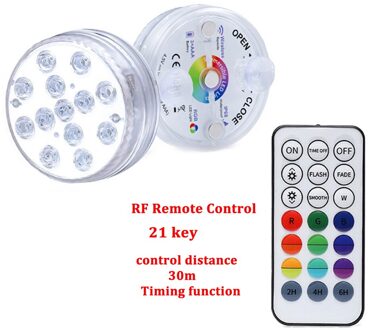 Outdoor Fontein Zwembad Decoratie Licht Rgb Waterdicht Piscina Huis Tuin Aquarium Vogel Bad Landschap Gazon Onderwater RF afgelegen controleur / 2stk
