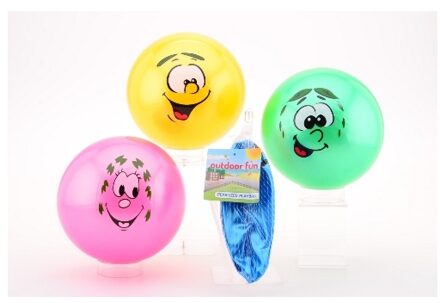 Outdoor Fun Speelbal Smiley 85 gram 4 Assorti