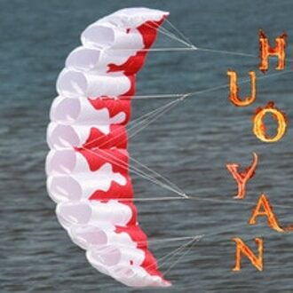 Outdoor Fun Sport 2M Vermogen Dual Line Stunt Parafoil Parachute Vlam Sports Beach Kite Voor Beginners