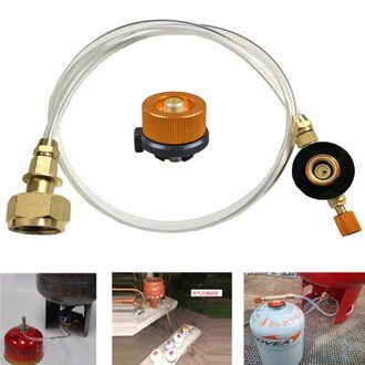 Outdoor Gasfornuis Camping Kachel Propaan Refill Adapter Brander Lpg Platte Cilinder Tank Coupler Fles Adapter Kit