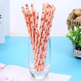 Outdoor Gedrukt Bloem Rietjes Voor Party Rietjes Paper Rietjes Wegwerp 25 Stuks Decoratie Sap Rietjes Afbreekbaar
