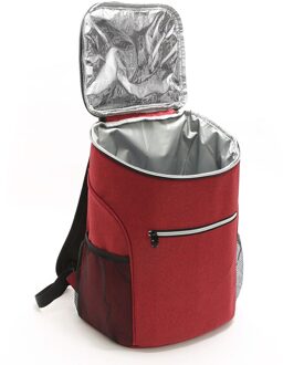 Outdoor Grote Capaciteit Lekvrije Mannen Vrouw Thermische Geïsoleerde Cooler Schouder Rugzak Picknick Tas 100% Lekvrij Koeler Rugzak CL8102-HONG