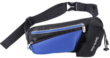 Outdoor Grote Capaciteit Sport Taille Tas Mannen Vrouwen Waterdichte Verstelbare Riem Rits Reflecterende Streep Running Sport Taille Zakken koninklijk blauw