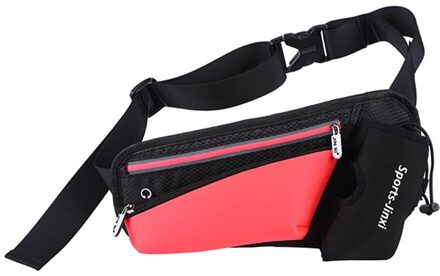 Outdoor Grote Capaciteit Sport Taille Tas Mannen Vrouwen Waterdichte Verstelbare Riem Rits Reflecterende Streep Running Sport Taille Zakken Oranje