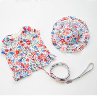 Outdoor Hond Harnas Vest Pet Hoed Kat Hond Caps Hoofddeksels Yorkshire Pommeren Poedel Bichon Schnauzer Hond Leash Lead Set Roze / Xl