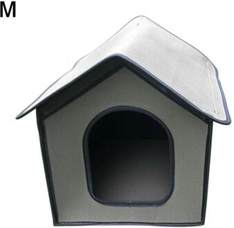 Outdoor Hond Huis Zacht Bed Opvouwbare Waterdichte Huisdier Tent Kooi Huis Voor Honden Katten Puppy Kennel Wasbaar Bed Matten Cave pet Supplie grijs / L