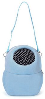 Outdoor Huisdier Hamster Netto Draagtas Huisdier Kleine Schoudertas Draagbare Travel Pack Mesh Ademend Eekhoorn Rugzak Dierbenodigdheden blauw L