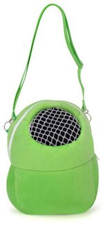 Outdoor Huisdier Hamster Netto Draagtas Huisdier Kleine Schoudertas Draagbare Travel Pack Mesh Ademend Eekhoorn Rugzak Dierbenodigdheden groen L