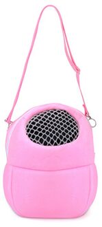 Outdoor Huisdier Hamster Netto Draagtas Huisdier Kleine Schoudertas Draagbare Travel Pack Mesh Ademend Eekhoorn Rugzak Dierbenodigdheden roze S