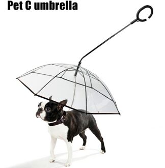 Outdoor Huisdier Paraplu Leash Plastic Huisdier Regenjas Regent Telescopische Handvat Lopen Voor Huishoudelijke Dier Honden Accessoires