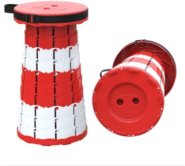 Outdoor Intrekbare Kruk Stoelen Draagbare Kruk Lounge Klapstoel Camping Kruk Opvouwbare Handig Vissen Stoel Rood