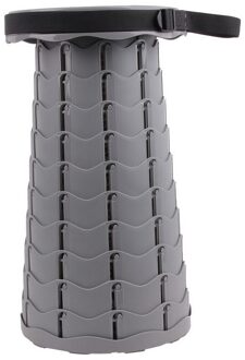 Outdoor Intrekbare Kruk Vouwen Pocket Chiar Draagbare Camping Accessoires Handig Vissen Plastic Stoelen Opvouwbare Kleine grijs