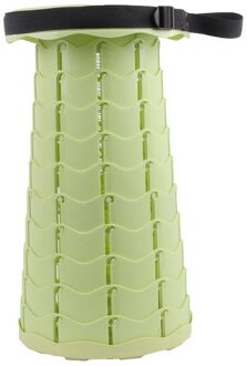 Outdoor Intrekbare Kruk Vouwen Pocket Chiar Draagbare Camping Accessoires Handig Vissen Plastic Stoelen Opvouwbare Kleine groen