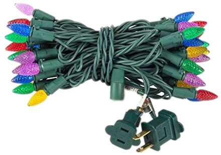 Outdoor Led Kerstboom Licht Snaar, 50 C9 Kleur Kerst Lamp Verlichting, Gebruikt Voor Indoor Tuin Decoratie, us Plug