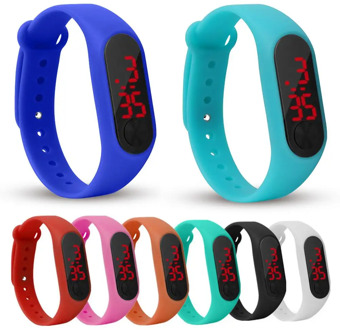 Outdoor LED Number Display Outdoor Sports Digital Kids Wrist Watch Wristband For Girls Boys Sport Bracelet Wristband watch