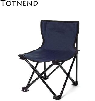 Outdoor Leisure Klapstoel Camping Draagbare Oxford Doek Vissen Stoel Strandstoelen Vouwstoel Voor Picknick Bbq Donkerblauw