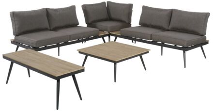 Outdoor Living loungeset Arezzo - antraciet Grijs
