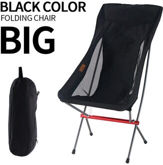 Outdoor Maan Stoel Draagbare Camping Ultralight Opvouwbare Stoelen Lichtgewicht Rugzak Stoel Voor Vissen, Picknicken, Wandelen Stoel zwart