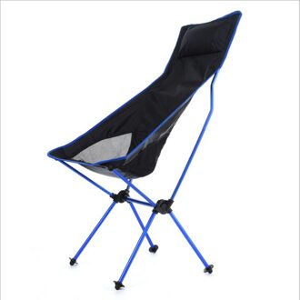 Outdoor Maan Stoel Lichtgewicht Vissen Camping Bbq Stoelen Draagbare Vouwen Uitgebreide Wandelen Seat Tuin Ultralight blauw