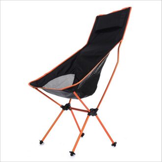 Outdoor Maan Stoel Lichtgewicht Vissen Camping Bbq Stoelen Draagbare Vouwen Uitgebreide Wandelen Seat Tuin Ultralight oranje