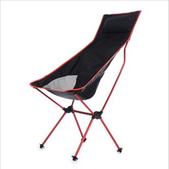 Outdoor Maan Stoel Lichtgewicht Vissen Camping Bbq Stoelen Draagbare Vouwen Uitgebreide Wandelen Seat Tuin Ultralight rood