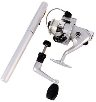Outdoor Mini Camping Reizen Baitcasting Telescopische Pocket Pen Vorm Hengel + Reel + Vislijn Set pruim
