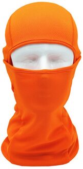 Outdoor Motorfiets Full Face Mask Cover Balaclava Ski Bescherming Nek Winddicht Ademend Fietsen Ski Biker Shield Black oranje