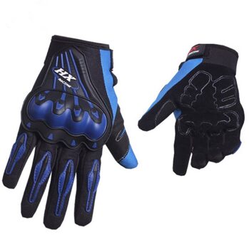 Outdoor Motorhandschoenen -Bestendig Zwart Racing Mesh Ademend Winddicht Bike Riding Motorbike Moto Motocross blauw / L