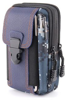 Outdoor Multifunctionele Canvas Taille Packs Telefoon Tas Voor Samsung/Iphone/Huawei/Htc/Xiaomi Portemonnee Riem pouch Portemonnee blauw