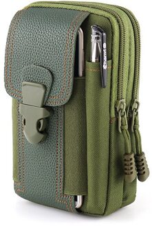 Outdoor Multifunctionele Canvas Taille Packs Telefoon Tas Voor Samsung/Iphone/Huawei/Htc/Xiaomi Portemonnee Riem pouch Portemonnee groen