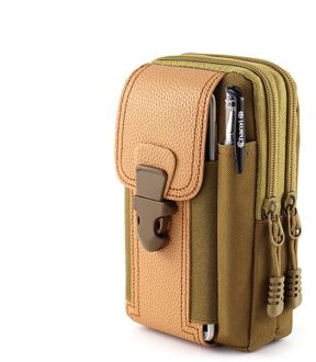 Outdoor Multifunctionele Canvas Taille Packs Telefoon Tas Voor Samsung/Iphone/Huawei/Htc/Xiaomi Portemonnee Riem pouch Portemonnee khaki