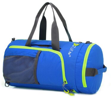 Outdoor Multifunctionele Waterdichte Nylon Unisex Camping Sport Zakken Vouwen Knapzak Packsack Schoudertassen Reizen Wandelen Tassen Blauw