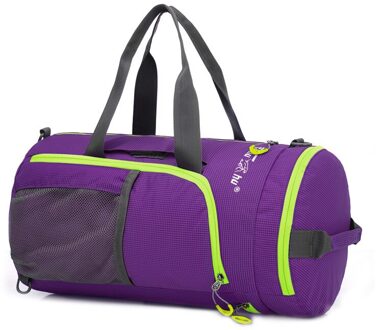 Outdoor Multifunctionele Waterdichte Nylon Unisex Camping Sport Zakken Vouwen Knapzak Packsack Schoudertassen Reizen Wandelen Tassen Paars