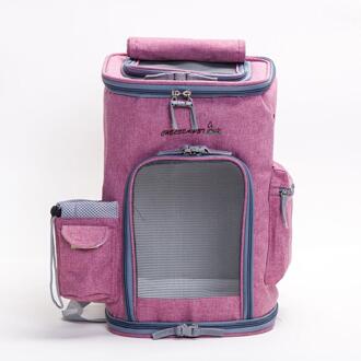 Outdoor Opvouwbare Draagbare Rugzak voor Katten Honden Ademend Huisdier Draagtas voor Fietsen Reizen Wandelen licht grijs