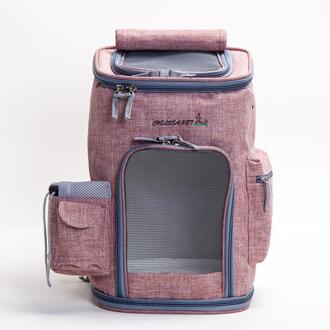 Outdoor Opvouwbare Draagbare Rugzak voor Katten Honden Ademend Huisdier Draagtas voor Fietsen Reizen Wandelen scharlaken