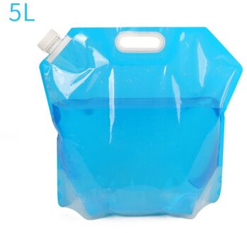 Outdoor Opvouwbare Inklapbare Drinkwater 5L/10L Folding Drinkwater Container Opslag Lifting Tas Camping Picknick BBQ blauw 5L