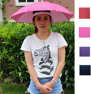 Outdoor Opvouwbare Parasol Hoed Golf Vissen Camping Hoofddeksels Cap Hoofd Hoed Willekeurige Kleur camping vissen outdoor #30