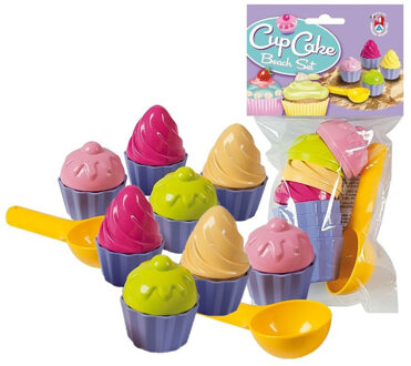 OUTDOOR PLAY 18x speelgoed cupcake zandvormen - 9-delig - strand/zandbak speelgoed - zandspeelset