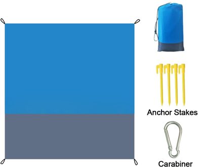 Outdoor Pocket Camping Mat Vouwen Camping Matras Baby Klim Draagbare Ultra-Dunne Waterdichte Strand Mat Camping Picknick Deken 210x200cm blauw / 210x200cm